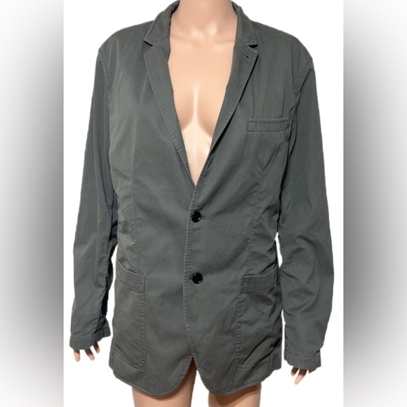 Club Monaco Grant Fit Men’s Blazer M (40 ) Olive Casual 100% Cotton Jacket - Picture 1 of 8